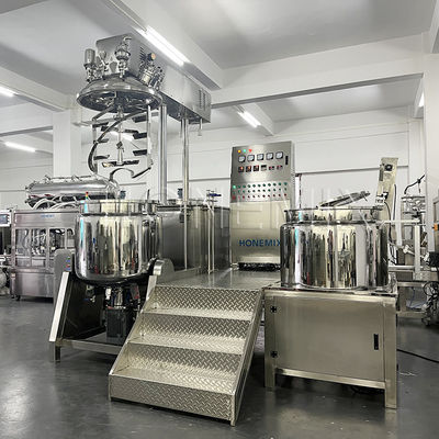 Vaste vacuüm-homogeniserende crème-mixer Hydraulische opheffende dubbele helixmixer