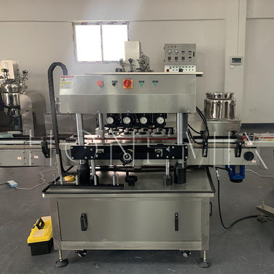 3 kW automatische hoge snelheid capping machine acht wielen roestvrij staal