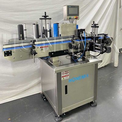 Automatische verticale sticker-etiketteringsmachine op maat voor ronde flessen