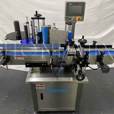 Automatische verticale sticker-etiketteringsmachine op maat voor ronde flessen