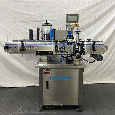 Automatische verticale sticker-etiketteringsmachine op maat voor ronde flessen