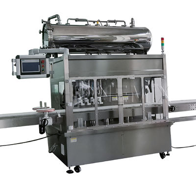 Vier hoofd Creme Filling Machine Tracking Servo Piston Capping Machine