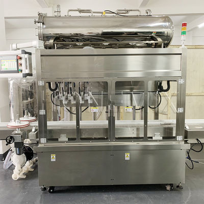 Vier hoofd Creme Filling Machine Tracking Servo Piston Capping Machine