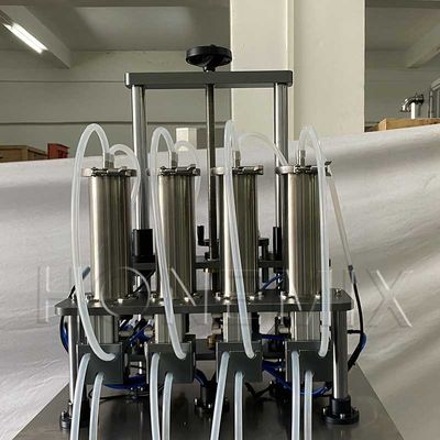 Semi-Auto Parfums maken machine Vier hoofden Vacuum vulmachine