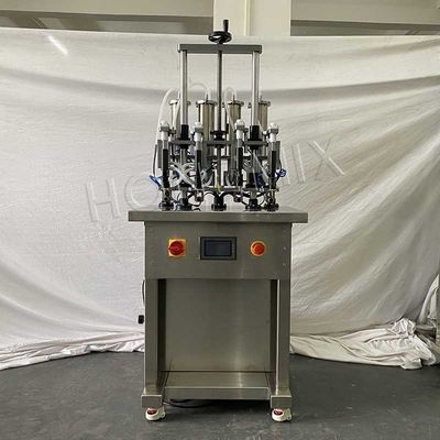 Semi-Auto Parfums maken machine Vier hoofden Vacuum vulmachine