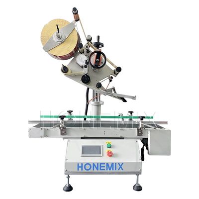 Desktop Flat Bottle Labeling Machine elektrisch Automatische doos label applicator