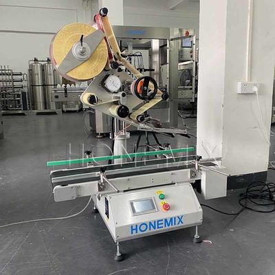 Desktop Flat Bottle Labeling Machine elektrisch Automatische doos label applicator