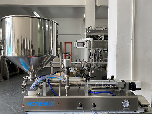 Horizontale sanitizer gel vulmachine één mondstuk semi-automatische vulmachine