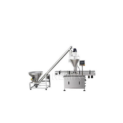 2 kW draaiende automatische poedervulmachine 50L hopper met bewegende transportband