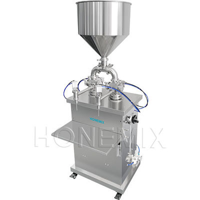 Verticale zuigervulmachine Pneumatische besturing Creme Filler Machine 2 koppen