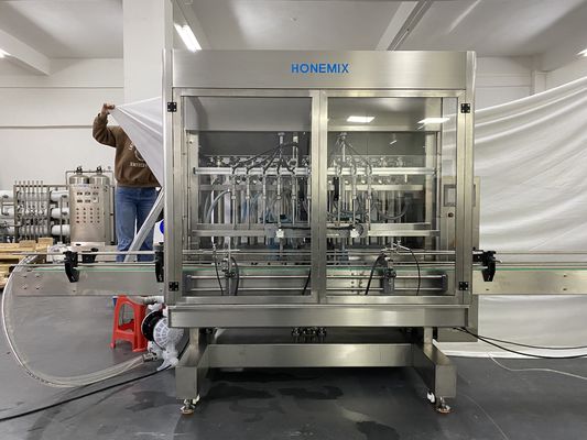 Cream Filling Machine Tien sproeiers vullen Capping Labeling Line